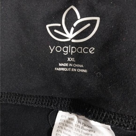 NWOT! YOGIPACE! LUXE BLACK ULTRA STRETCH BELL BOTTOM YOGA PANTS, LEGGINGS! SZ 2X - Picture 8 of 10